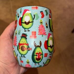 NEW Clementine Christmas Avocado 12 oz. Drink Wine Tumbler 2022
